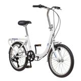 Adult Folding Bike, Men and Women, 20-inch Wheels, 7-Speed Drivetrain, Rear Cargo Rack, Carrying Bag Included for Storage