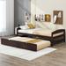 Wooden Twin Size Platform Bed with Twin Size Trundle