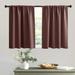 Short Curtains Privacy Half Curtains for Bedroom (W 42 x L 36 inches 2-piece set) - 42*36 in