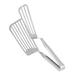 2pcs Stainless Steel Fish Spatula Barbecue Turner Slotted Metal Spatula Tongs for Kitchen