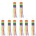 8 Pcs Rainbow Column Windsocks Flag Outdoor Hanging Colorful Windsock Flag Decoration