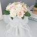 Wedding Bouquets for Bride Artificial Flowers Roses Bouquet Fake Flowers Silk Roses Bridal Wedding Bouquets Bridesmaid Bouquets for Wedding Decoration Champagne Pink