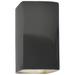 Ambiance 9 1/2"H Gloss Gray Rectangle Outdoor Wall Sconce