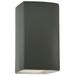 Ambiance 13 1/2" High Pewter Green Rectangle Wall Sconce