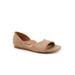 Wide Width Women's Cypress Flat Sandal by SoftWalk in Beige (Size 6 1/2 W)