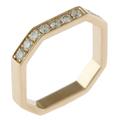 Gucci Jewelry | Gucci Octagonal Diamond Ring No. 9.5 18k K18 Pink Gold Women's Gucci | Color: White | Size: Os