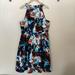 Nine West Dresses | Euc Nine West Floral Dress. Size 16 | Color: Blue/Orange | Size: 16