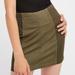 Free People Skirts | Free People Two Tone Color Block Mini Skirt Sz 6 Olive Green Denim Twill Stretch | Color: Green | Size: 6