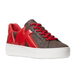 Michael Kors Shoes | Michael Kors Poppy Logo And Faux Patent Leather Sneaker Flame Red 5 Nib | Color: Brown/Red | Size: 5