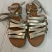 American Eagle Outfitters Shoes | American Eagle Gold Sandals Size 6 | Color: Gold | Size: 6
