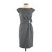 Jones Wear Dress Casual Dress - Sheath: Gray Chevron/Herringbone Dresses - Women's Size 4