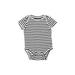 Baby Gap Short Sleeve Onesie: Black Stripes Bottoms - Size 3-6 Month