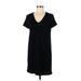 Universal Thread Casual Dress - Shift: Black Solid Dresses - Women's Size Medium