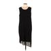 Vince Camuto Casual Dress - Midi: Black Solid Dresses - Women's Size Large
