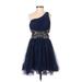 Blondie Nites Cocktail Dress - Party: Blue Dresses - Women's Size 3