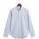 Langarmhemd GANT "Slim Fit Oxford Hemd strukturiert langlebig dicker" Gr. XL, N-Gr, blau (light blue) Herren Hemden Langarm