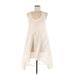 Chaser Casual Dress - High/Low: Ivory Stars Dresses - Women's Size Medium