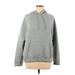 Nine West Pullover Hoodie: Gray Solid Tops - Women's Size Medium