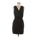 BCBGeneration Casual Dress - Party V Neck Sleeveless: Black Solid Dresses - Women's Size 6