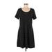 Isaac Mizrahi LIVE! Casual Dress - A-Line: Black Polka Dots Dresses - Women's Size Medium