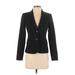 Calvin Klein Blazer Jacket: Short Black Solid Jackets & Outerwear - Women's Size 2 Petite