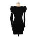 Forever 21 Casual Dress - Bodycon: Black Solid Dresses - Women's Size Medium