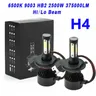 2 pezzi 4 lati H4 lampadine per fari a LED per auto abbaglianti/anabbaglianti 6500K 9003 HB2 2500W