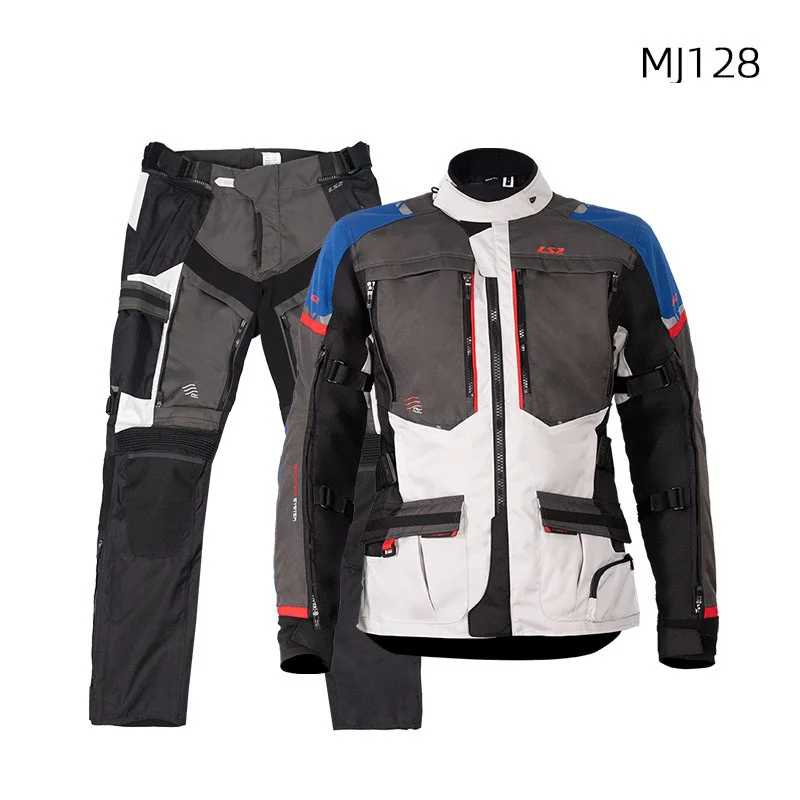 LS2 MJT128 norvegia giacca uomo abbigliamento protettivo da motociclista giacca pantalone tuta da corsa impermeabile moto invernale approvata CE