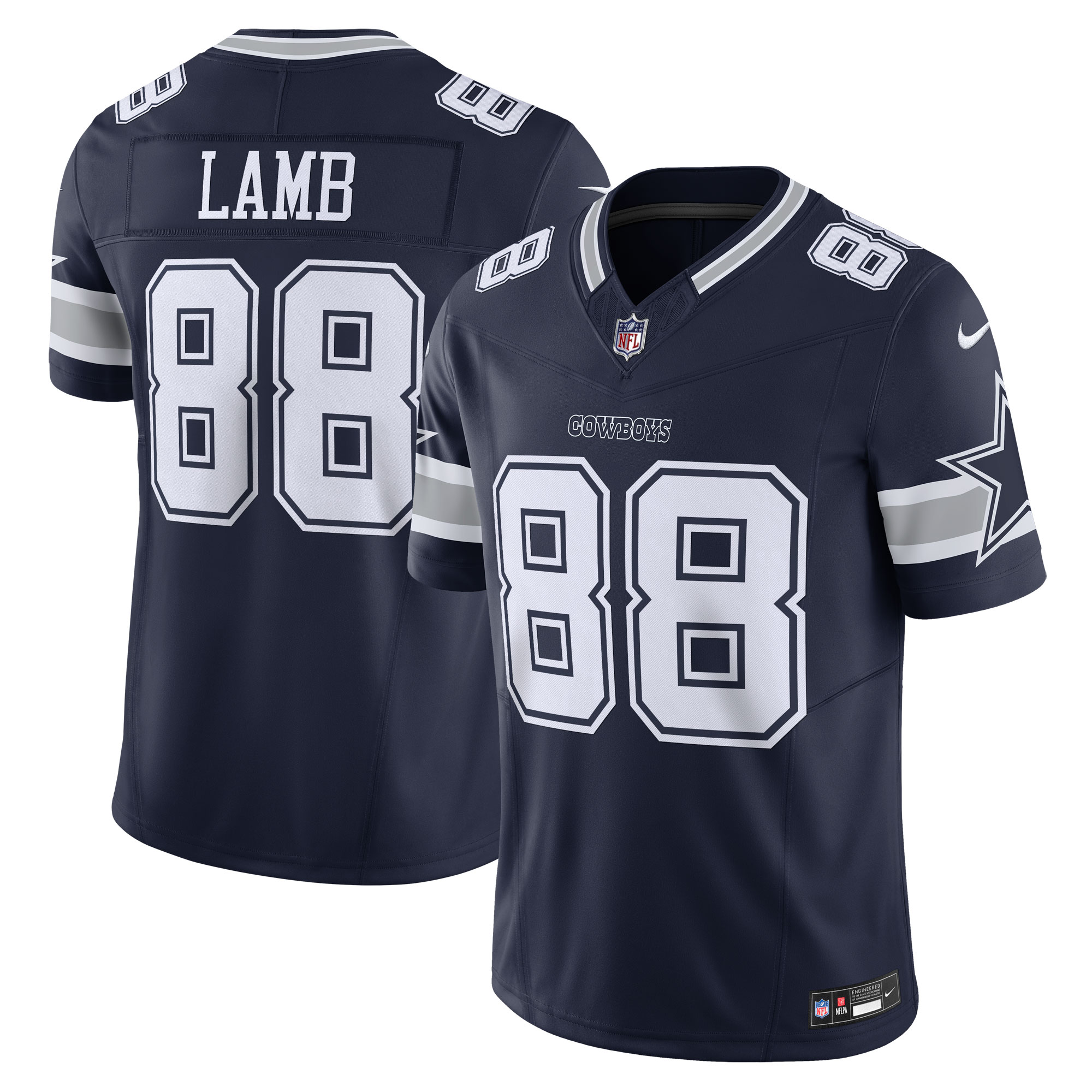 Dallas Cowboys Vapor F.U.S.E. Limited Trikot, Nike CeeDee Lamb, Marineblau für Herren Image