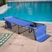 Freeport Park® Jenning 74.4" Long Reclining Single Chaise Metal in Blue | 33.9 H x 23.6 W x 74 D in | Outdoor Furniture | Wayfair