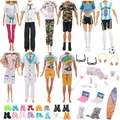 Barbies Ken Puppe Kleidung Billig Jungen outfit Mädchen Puppe Paar Puppe Kleid Anzüge Hosen