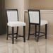 Jade 26 Inch Counter Height Dining Chair Set of 2, Upholstered, White