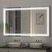 Ivy Bronx Kaelia LED Lighted Bathroom Vanity Mirror Memory Function Anti-fog Wall Mirror in White | 36 H x 60 W x 1 D in | Wayfair