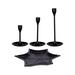 The Holiday Aisle® 4 PC Mystical Halloween Candleholder & Tray Bundle Ensemble Ceramic | 1.18 H x 10.83 W x 9.06 D in | Wayfair