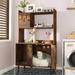 Archie & Oscar™ Cat Litter Enclosure w/ Shelves Metal/Manufactured Wood in Brown | 51.9 H x 31.5 W x 17.5 D in | Wayfair