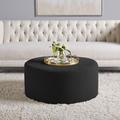 Latitude Run® Round Coffee Table For Living Room Bedroom in Black | 14.5 H x 32 W x 32 D in | Wayfair 158B406D71084361BCFB6371A8C5F35D