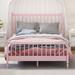 Bungalow Rose Sadiah Platform Bed Wood in Pink/Brown | 44.89 H x 63.01 W x 84.09 D in | Wayfair 29393D5ED5A448ECA321EEFE2FACBA61