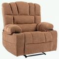 Latitude Run® Massage Recliner Chair Sofa w/ Heating Vibration Chenille in Brown | 40.94 H x 36.02 W x 27.95 D in | Wayfair