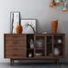 Latitude Run® Solid wood sideboard & multi-functional storage cabinet Wood in Brown | 31.5 H x 62.99 W x 16.54 D in | Wayfair