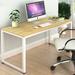 Latitude Run® Home Office 55-Inch Large Computer Desk Wood/Metal in Brown/Gray | 28 H x 55 W x 24 D in | Wayfair 019E2DC48DD74821813FACAF76E35D30