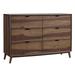 Millwood Pines Coletin 6 Drawer 60" W Double Dresser Wood in Brown | 41 H x 60 W x 19 D in | Wayfair 1FB80F78595B4DC9B1531981A32C48F1