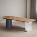 Latitude Run® Modern simple dining table Plastic/Acrylic/Wood/Metal in Black/Brown/Gray | 29.53 H x 70.87 W x 31.5 D in | Wayfair