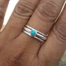 Vintage Stil blau Türkis Fingerring Meditation Aussage weibliche Aussage Ring
