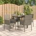 vidaXL Patio Dining Set Outdoor Rattan Wicker Table and Chair Set for Porch