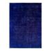 Overton Hand Knotted Wool Vintage Inspired Modern Contemporary Overdyed Purple Area Rug - 12' 4" x 17' 0"