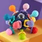 Neugeborene Babys pielzeug Montessori Baby Beiß spielzeug Spaß kleine laute Glocke Baby Ball Rasseln