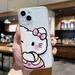 Lovely girl Hello Kitty Phone Cases For iPhone 11 12 Pro MAX 6S 7 8 Plus XS MAX 12 13 Mini X XR SE 2020 Funda Cover Soft TPU