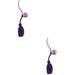 2pcs Bells Pendant Accessories Round Seal Bright Colored Japanese Water Bells Wrinkle Grain Copper Bells with Hanging Tassel for DIY Backpack Phone Case Pendant (Purple Bell and Tassel)