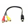 HD Composite Video Stereo Audio Convertor Cable 7-Pin S-Video Connects to AV S-video RCA Cable Adaptor