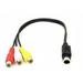 HD Composite Video Stereo Audio Convertor Cable 7-Pin S-Video Connects to AV S-video RCA Cable Adaptor